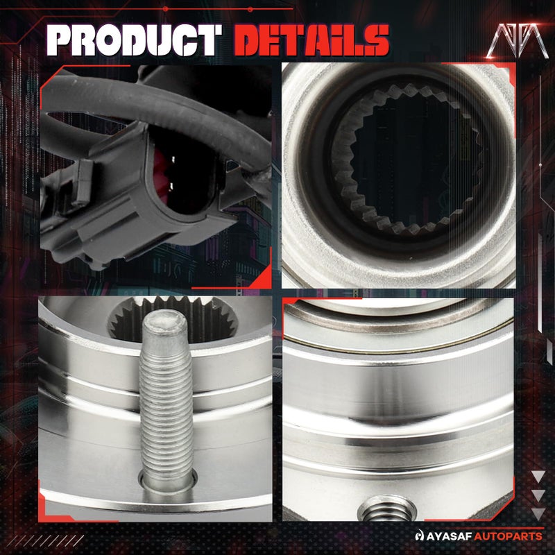 MAYASAF 513188 Front Wheel Hub Bearing Assembly 6 Lug w/ABS for Chevy Trailblazer/GMC Envoy 2002-09, 2003-06 SSR, 2003-08 Ascender 4WD, 2004-07 Rainier RWD, 2002-04 Bravada AWD, 2005-09 9-7X - Image 4
